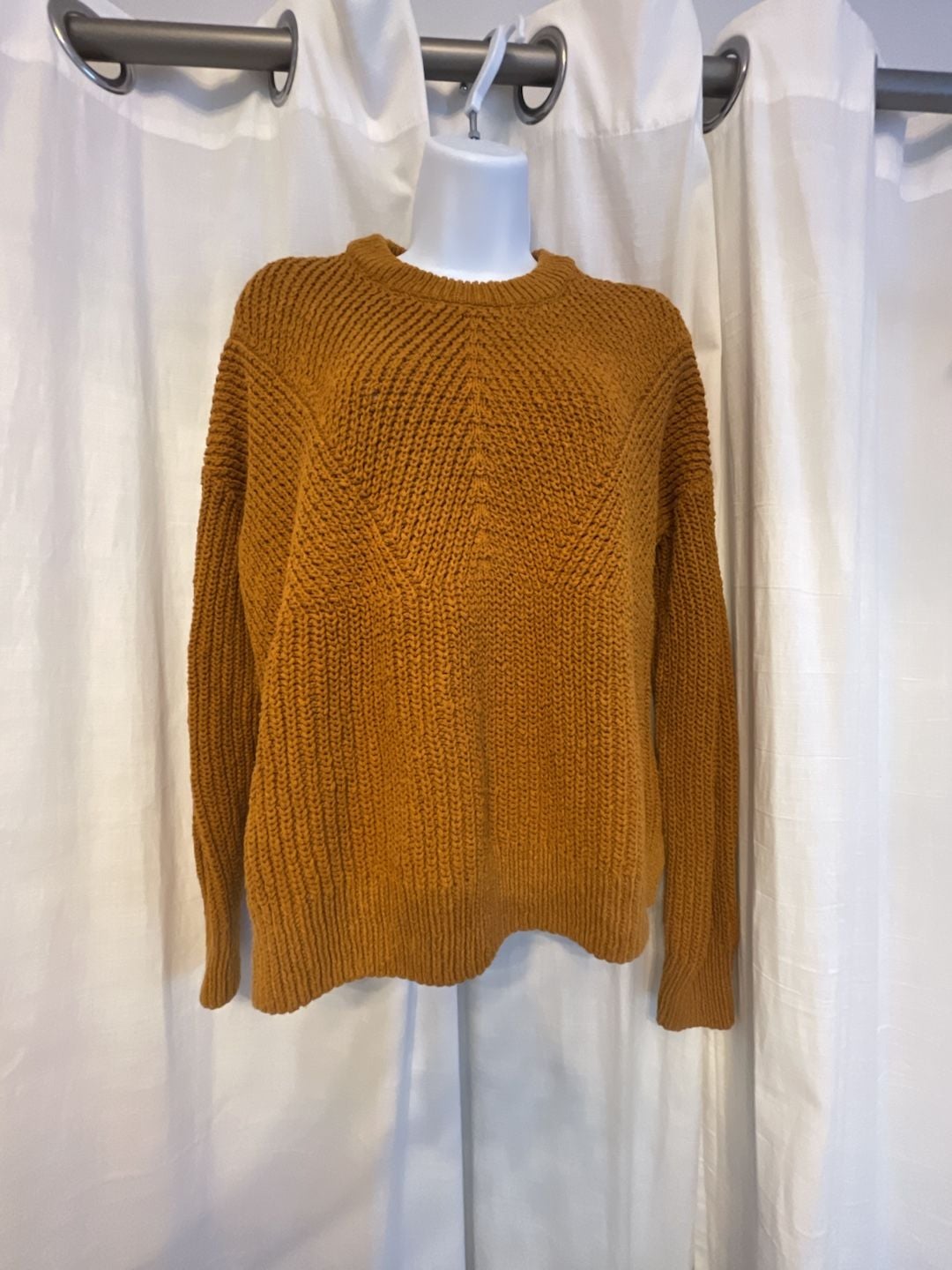 Madewell Joslin Cotton Pullover Sweater In Egyptian Gold Chunky Knit Cozy